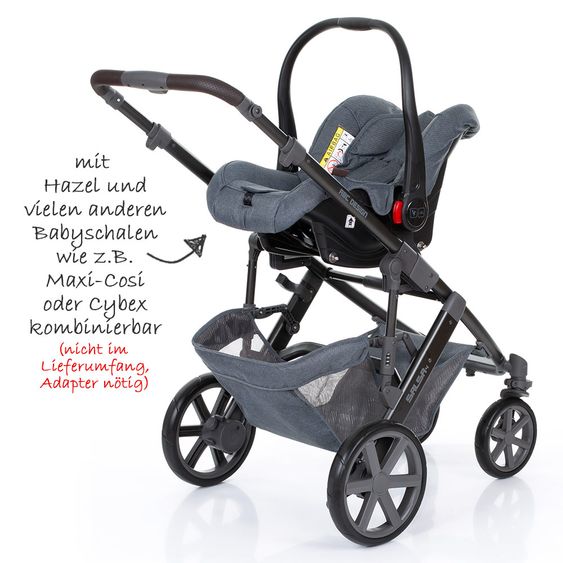 ABC Design Kombi-Kinderwagen Salsa 4 - inkl. Babywanne & Sportsitz - Ice
