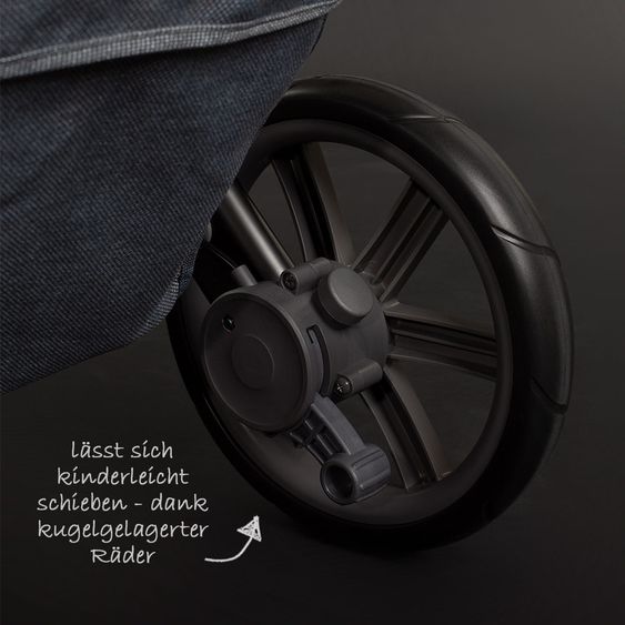 ABC Design Kombi-Kinderwagen Salsa 4 - inkl. Babywanne & Sportsitz - Mountain
