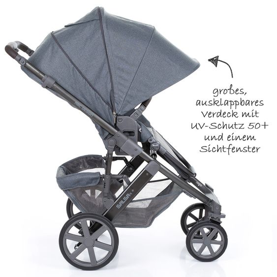 ABC Design Kombi-Kinderwagen Salsa 4 - inkl. Babywanne & Sportsitz - Mountain