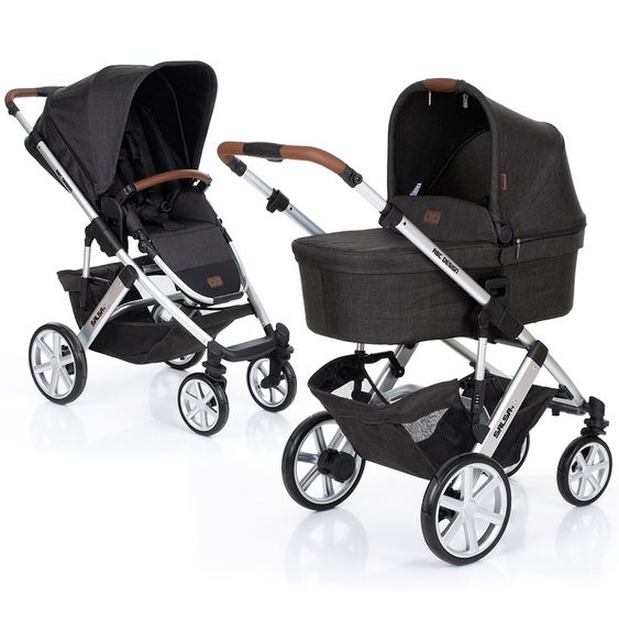ABC Design Kombi-Kinderwagen Salsa 4 - inkl. Babywanne & Sportsitz - Piano
