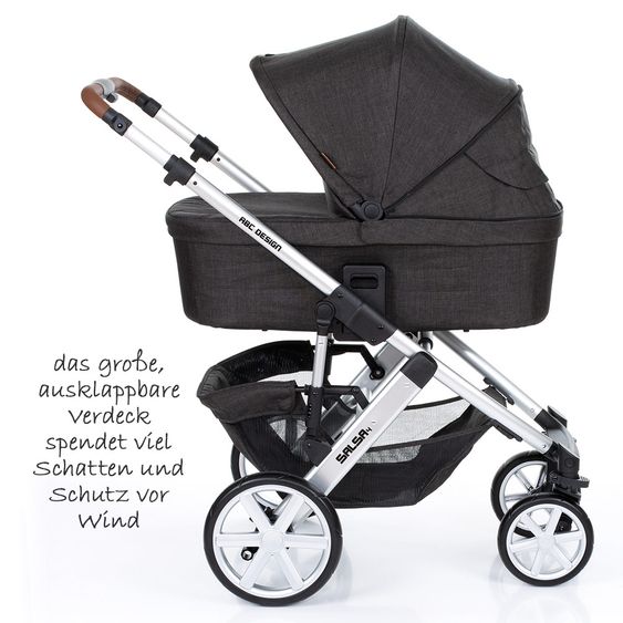 ABC Design Kombi-Kinderwagen Salsa 4 - inkl. Babywanne & Sportsitz - Piano