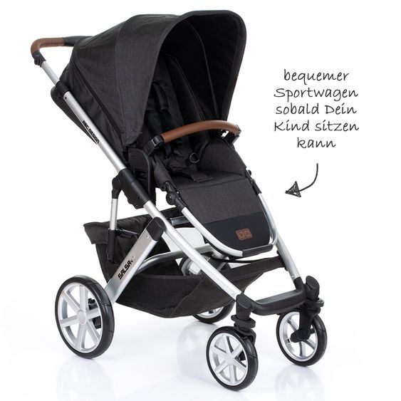 ABC Design Kombi-Kinderwagen Salsa 4 - inkl. Babywanne & Sportsitz - Piano
