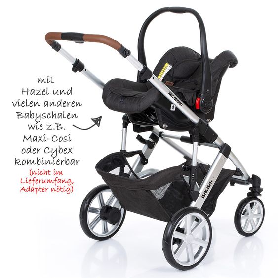 ABC Design Kombi-Kinderwagen Salsa 4 - inkl. Babywanne & Sportsitz - Piano