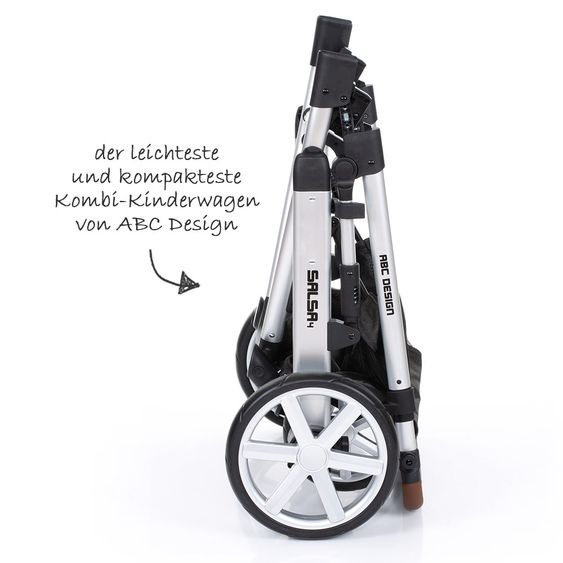 ABC Design Kombi-Kinderwagen Salsa 4 - inkl. Babywanne & Sportsitz - Piano