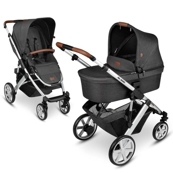 ABC Design Kombi-Kinderwagen Salsa 4 - inkl. Babywanne & Sportsitz - Piano