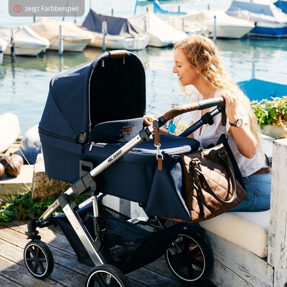ABC Design Kombi-Kinderwagen Salsa 4 - inkl. Babywanne & Sportsitz - Piano