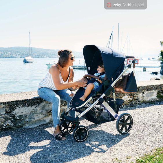 ABC Design Kombi-Kinderwagen Salsa 4 - inkl. Babywanne & Sportsitz - Piano