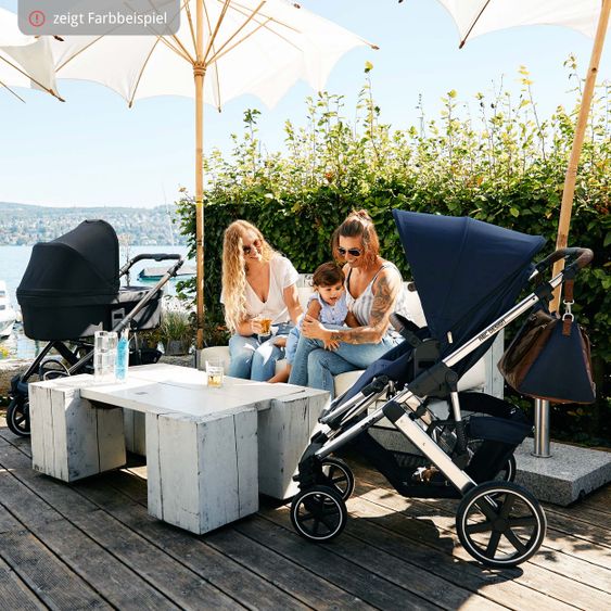 ABC Design Kombi-Kinderwagen Salsa 4 - inkl. Babywanne & Sportsitz - Piano