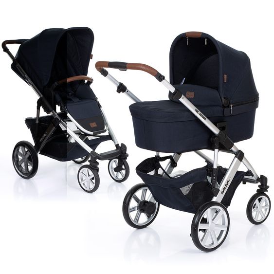 ABC Design Kombi-Kinderwagen Salsa 4 - inkl. Babywanne & Sportsitz - Shadow