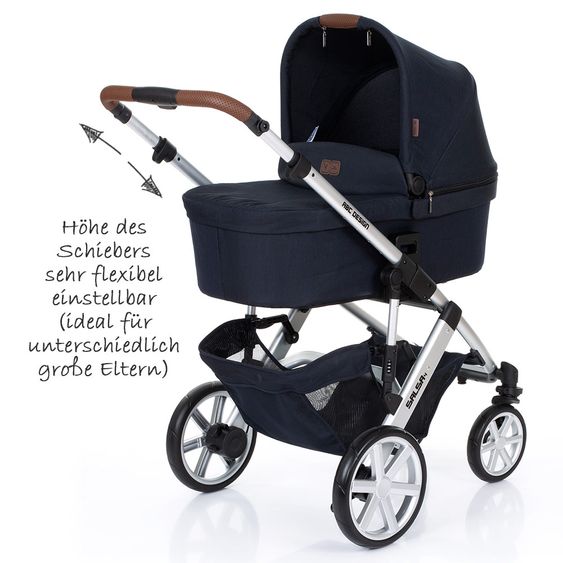 ABC Design Kombi-Kinderwagen Salsa 4 - inkl. Babywanne & Sportsitz - Shadow