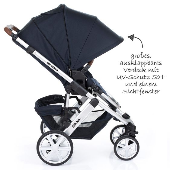 ABC Design Kombi-Kinderwagen Salsa 4 - inkl. Babywanne & Sportsitz - Shadow