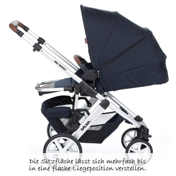 ABC Design Kombi-Kinderwagen Salsa 4 - inkl. Babywanne & Sportsitz - Shadow