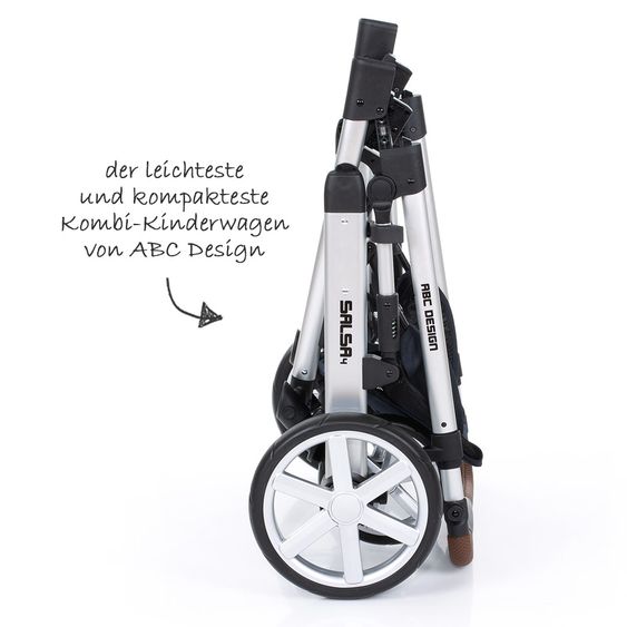 ABC Design Kombi-Kinderwagen Salsa 4 - inkl. Babywanne & Sportsitz - Shadow