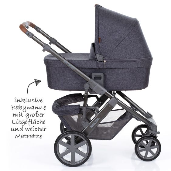 ABC Design Kombi-Kinderwagen Salsa 4 - inkl. Babywanne & Sportsitz - Street