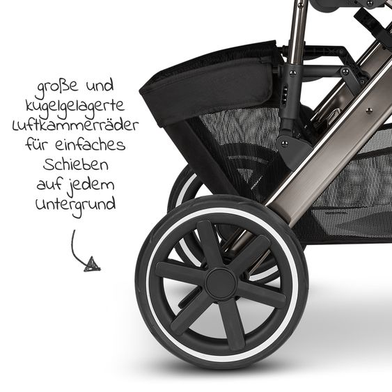 ABC Design Kombi-Kinderwagen Salsa 4 - inkl. Babywanne & Sportsitz und Regenschutz - Fashion Edition - Dolphin