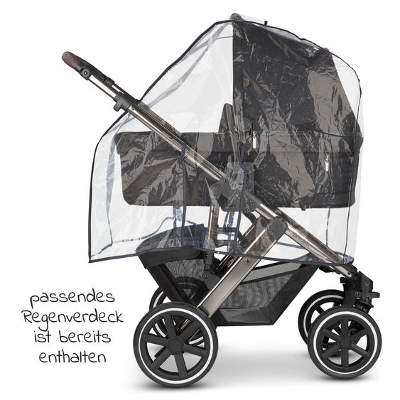 ABC Design Kombi-Kinderwagen Salsa 4 - inkl. Babywanne & Sportsitz und Regenschutz - Fashion Edition - Dolphin