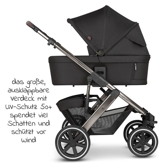 ABC Design Kombi-Kinderwagen Salsa 4 - inkl. Babywanne & Sportsitz und Regenschutz - Fashion Edition - Dolphin