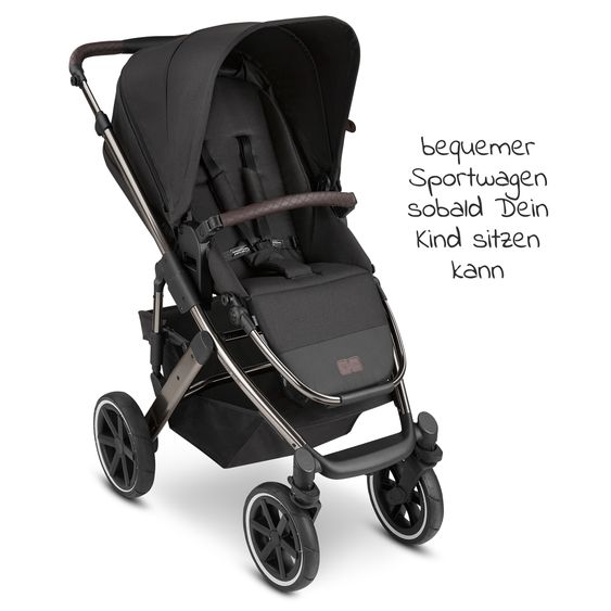 ABC Design Kombi-Kinderwagen Salsa 4 - inkl. Babywanne & Sportsitz und Regenschutz - Fashion Edition - Dolphin