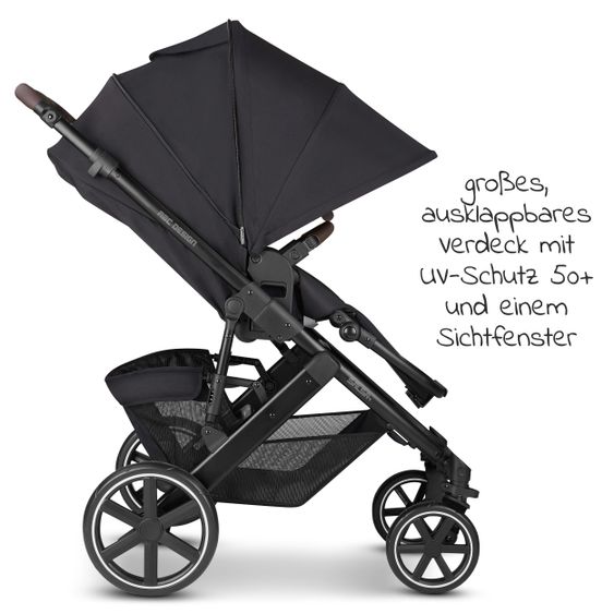ABC Design Passeggino Salsa 4 Combi - incluso navicella, seggiolino sportivo e pacchetto accessori XXL - Fashion Edition - Midnight