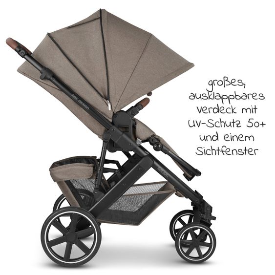 ABC Design Passeggino combinato Salsa 4 - incluso navicella, seggiolino sportivo e pacchetto accessori XXL - Fashion Edition - Natura