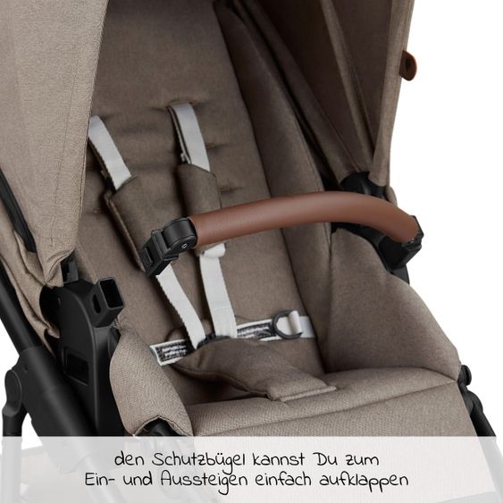 ABC Design Passeggino combinato Salsa 4 - incluso navicella, seggiolino sportivo e pacchetto accessori XXL - Fashion Edition - Natura
