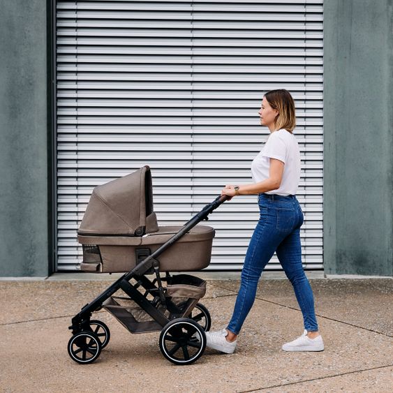 ABC Design Passeggino combinato Salsa 4 - incluso navicella, seggiolino sportivo e pacchetto accessori XXL - Fashion Edition - Natura