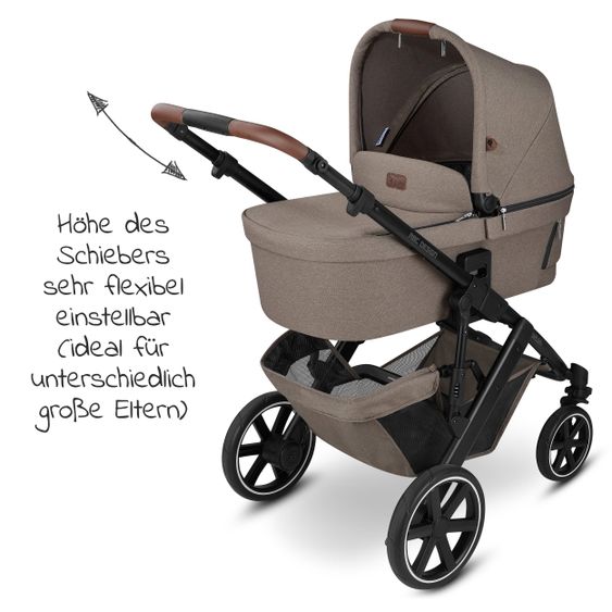 ABC Design Passeggino combinato Salsa 4 - incluso navicella, seggiolino sportivo e pacchetto accessori XXL - Fashion Edition - Natura