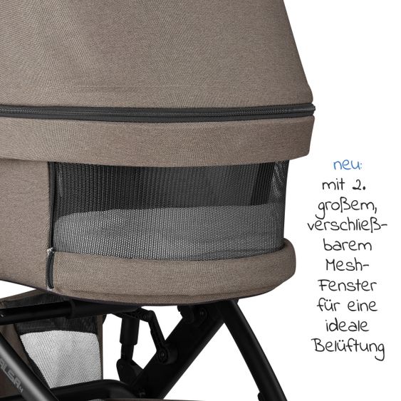 ABC Design Passeggino combinato Salsa 4 - incluso navicella, seggiolino sportivo e pacchetto accessori XXL - Fashion Edition - Natura