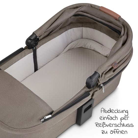 ABC Design Passeggino combinato Salsa 4 - incluso navicella, seggiolino sportivo e pacchetto accessori XXL - Fashion Edition - Natura