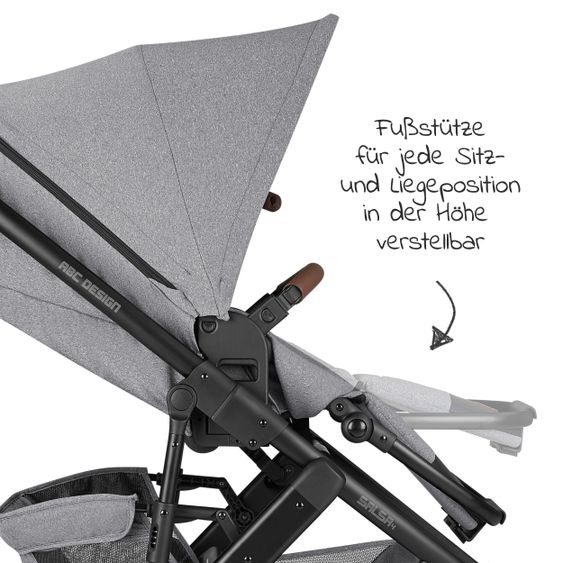 ABC Design Passeggino combinato Salsa 4 - incluso navicella, seggiolino sportivo e pacchetto accessori XXL - Latta