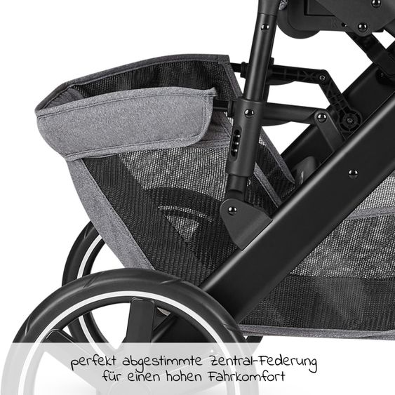 ABC Design Passeggino combinato Salsa 4 - incluso navicella, seggiolino sportivo e pacchetto accessori XXL - Latta