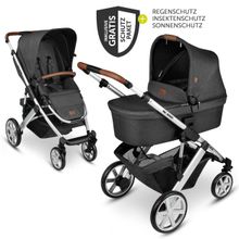 Kombi-Kinderwagen Salsa 4 - inkl. Babywanne, Sportsitz & XXL Zubehörpaket - Piano