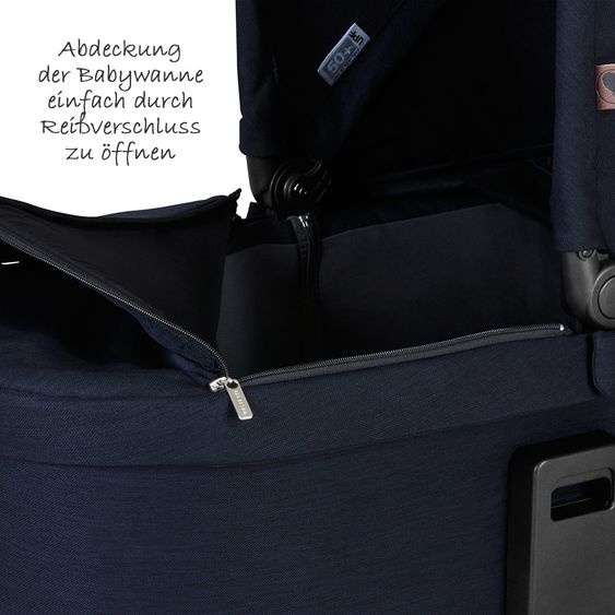 ABC Design Kombi-Kinderwagen Salsa 4 - inkl. Babywanne, Sportsitz & XXL Zubehörpaket - Shadow