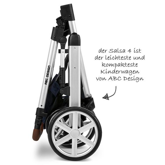 ABC Design Kombi-Kinderwagen Salsa 4 - inkl. Babywanne, Sportsitz & XXL Zubehörpaket - Shadow