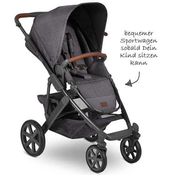 ABC Design Kombi-Kinderwagen Salsa 4 - inkl. Babywanne, Sportsitz & XXL Zubehörpaket - Street