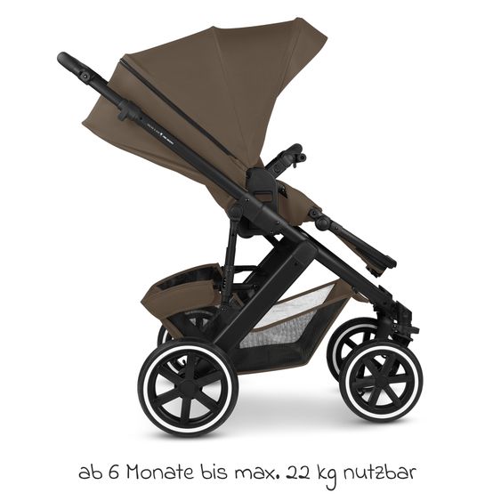 ABC Design Kombi-Kinderwagen Salsa 5 Air - inkl. Babywanne & Sportsitz - Dark Beige