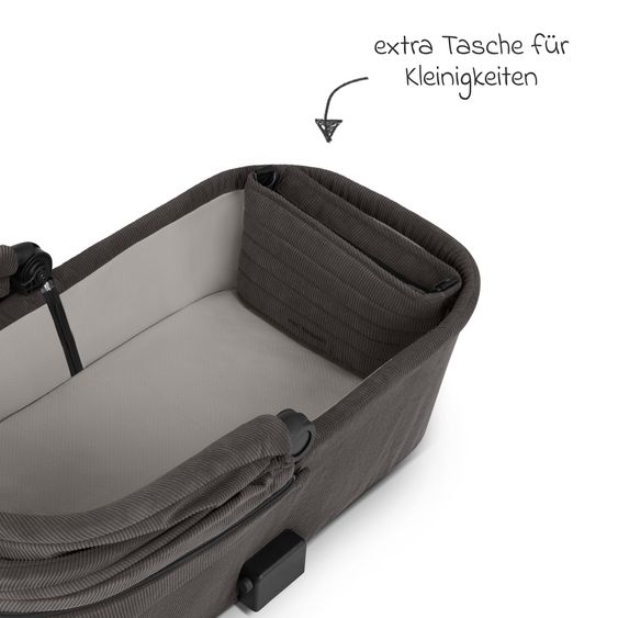 ABC Design Kombi-Kinderwagen Salsa 5 Air inkl. Babywanne, Sportsitz & Gratis Zubehör - Sonnenschirm, Wickeltasche, Regenschutz & Becherhalter - Almond