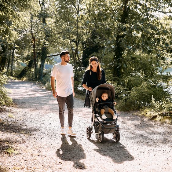 ABC Design Kombi-Kinderwagen Salsa 5 Air inkl. Babywanne, Sportsitz & Gratis Zubehör - Sonnenschirm, Wickeltasche, Regenschutz & Becherhalter - Almond