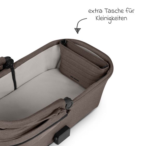 ABC Design Kombi-Kinderwagen Salsa 5 Air inkl. Babywanne, Sportsitz & Gratis Zubehör - Sonnenschirm, Wickeltasche, Regenschutz & Becherhalter - Pure - Nature