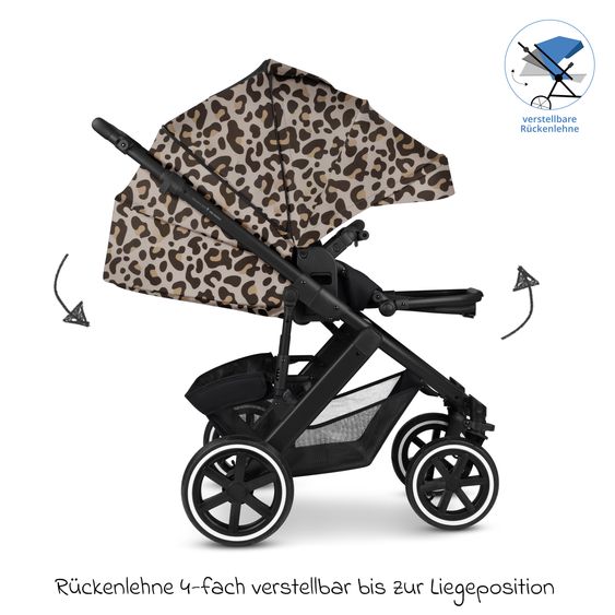 ABC Design Poussette Combinée Salsa 5 Air avec Nacelle & Siège Sport - Leo