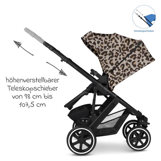 ABC Design Poussette Combinée Salsa 5 Air avec Nacelle & Siège Sport - Leo