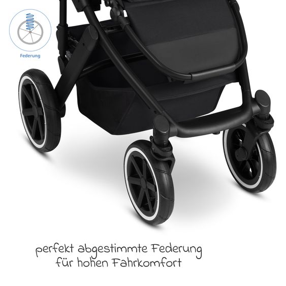 ABC Design Poussette Combinée Salsa 5 Air avec Nacelle & Siège Sport - Leo