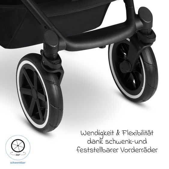 ABC Design Poussette Combinée Salsa 5 Air avec Nacelle & Siège Sport - Leo