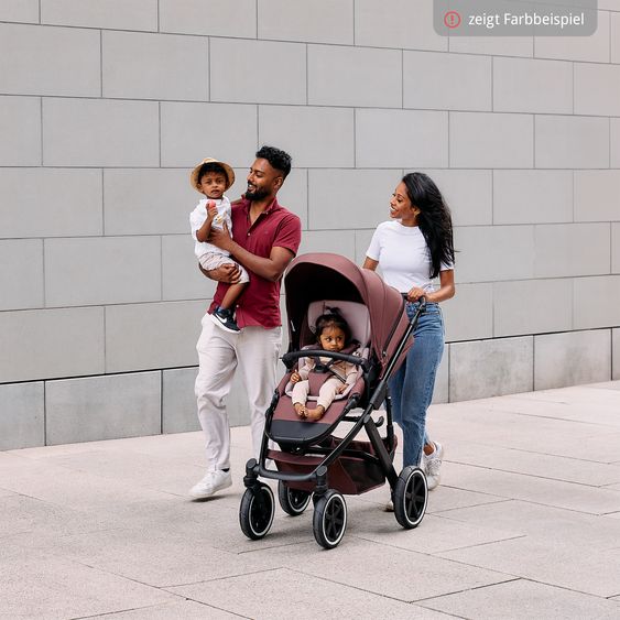 ABC Design Passeggino combinato Salsa 5 Air incl. Navicella & Seggiolino con pacchetto accessori XXL - Camel