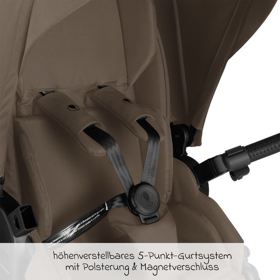 ABC Design Kombi-Kinderwagen Salsa 5 Air inkl. Babywanne & Sportsitz mit XXL-Zubehörpaket - Dark Beige