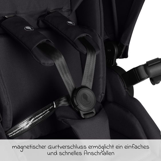 ABC Design Kombi-Kinderwagen Salsa 5 Air inkl. Babywanne & Sportsitz mit XXL-Zubehörpaket - Pure - Coal