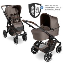 Kombi-Kinderwagen Salsa 5 Air inkl. Babywanne & Sportsitz mit XXL-Zubehörpaket - Pure - Nature