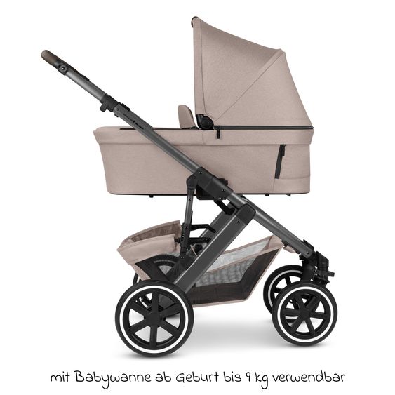 ABC Design Kombi-Kinderwagen Salsa 5 Air inkl. Babywanne & Sportsitz - Camel