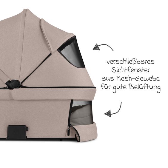 ABC Design Kombi-Kinderwagen Salsa 5 Air inkl. Babywanne & Sportsitz - Camel