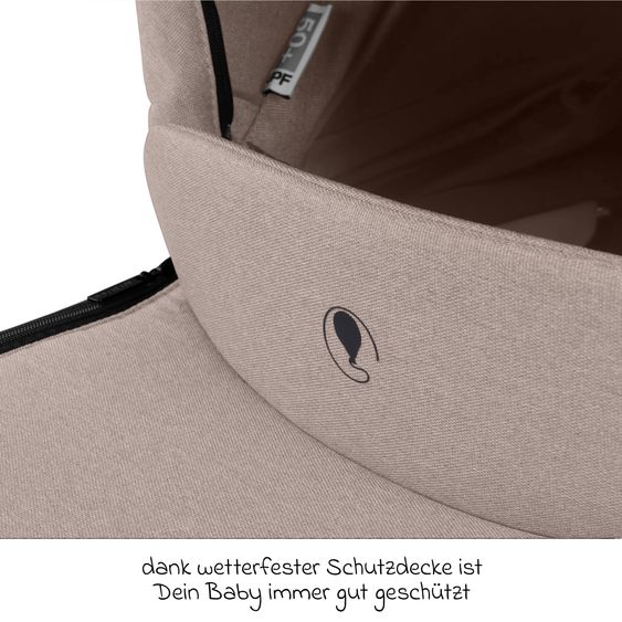 ABC Design Kombi-Kinderwagen Salsa 5 Air inkl. Babywanne & Sportsitz - Camel